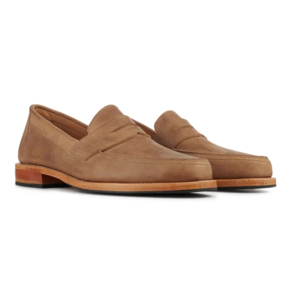 Elegant Brown Leather Loafers for Men